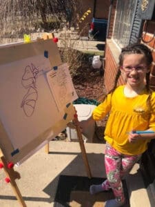 1st grader mapping 13 colonies