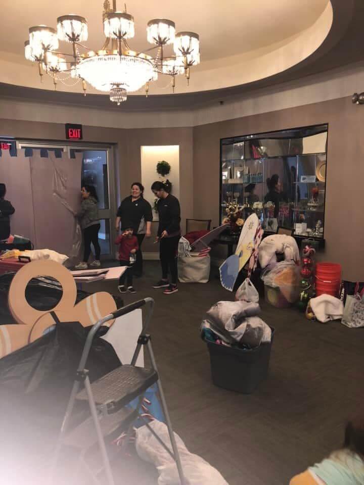 Members of our lovely PTO watching as the daddy-daughter dance goes on