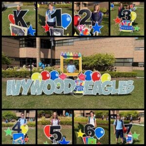 students of all ages lined up for orientation